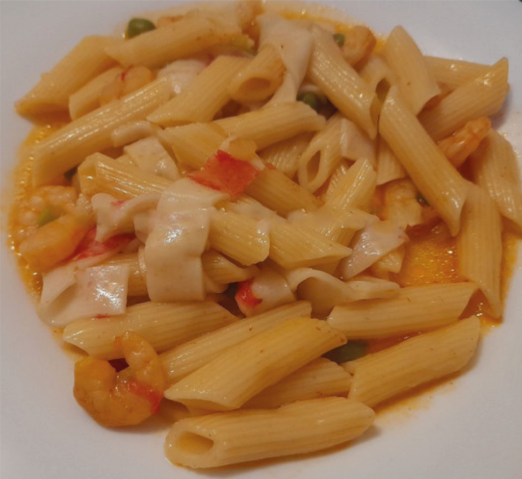 Macarronete de Camarão, Delícias do Mar e Ervilhas