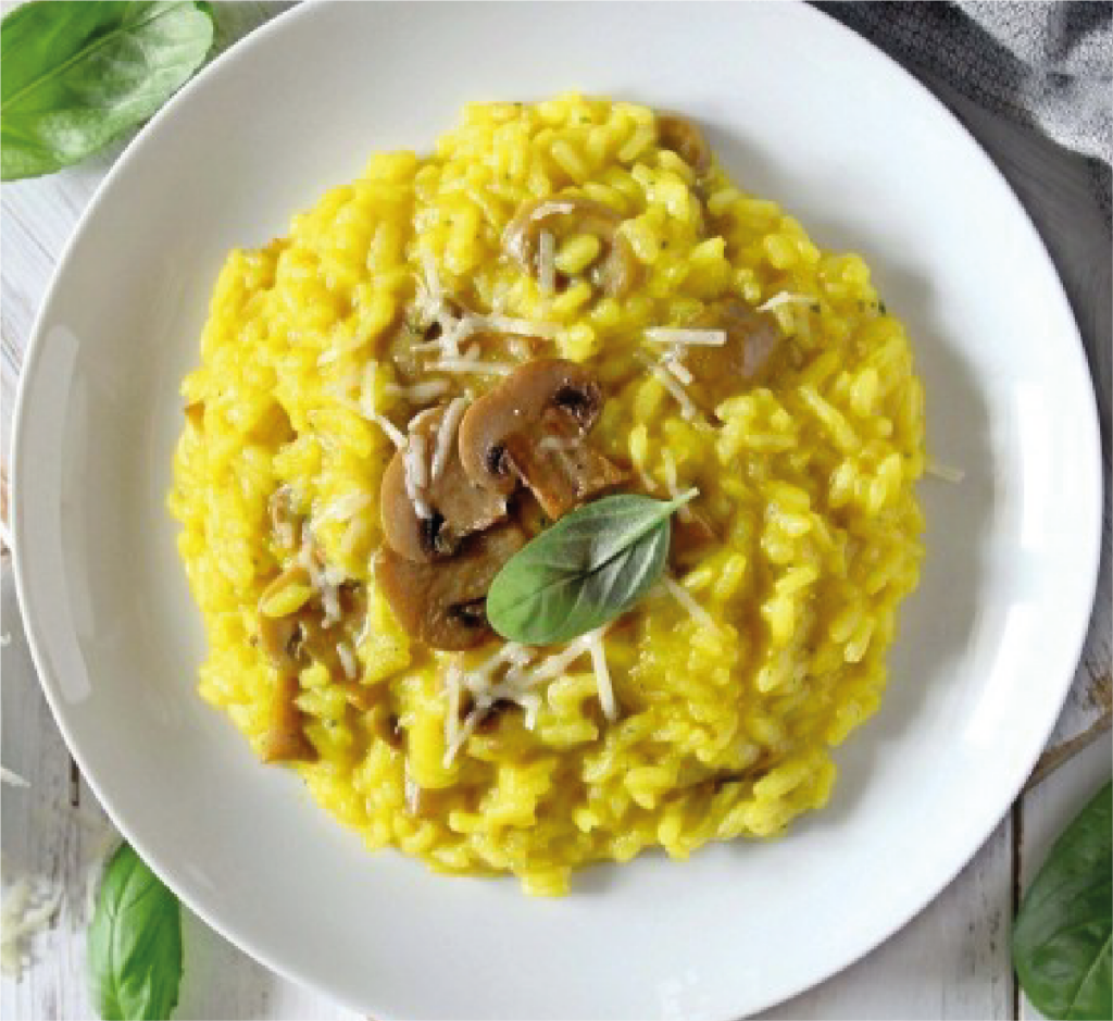 Arroz de Cogumelos e Cúrcuma
