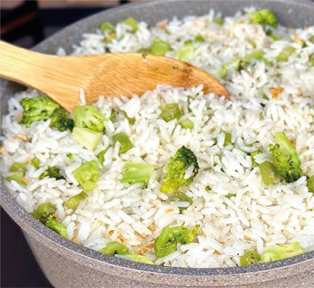Arroz Frito com Bróculos