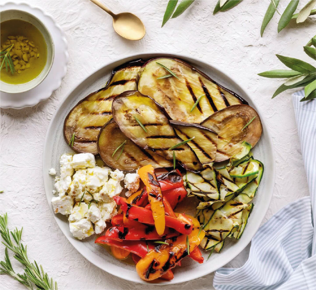 Salada de Legumes Grelhados com Feta