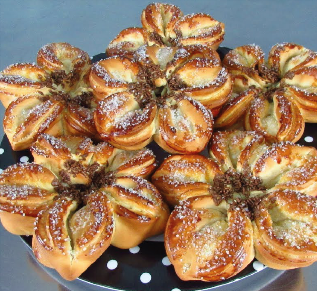 Flor de Pão Doce com Tulicreme