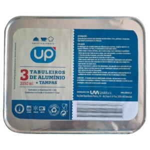 Tabuleiro 3550ml + Tampa Alumínio UP Home