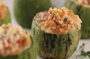 Abobrinha Italiana Recheada com Puré de Batata