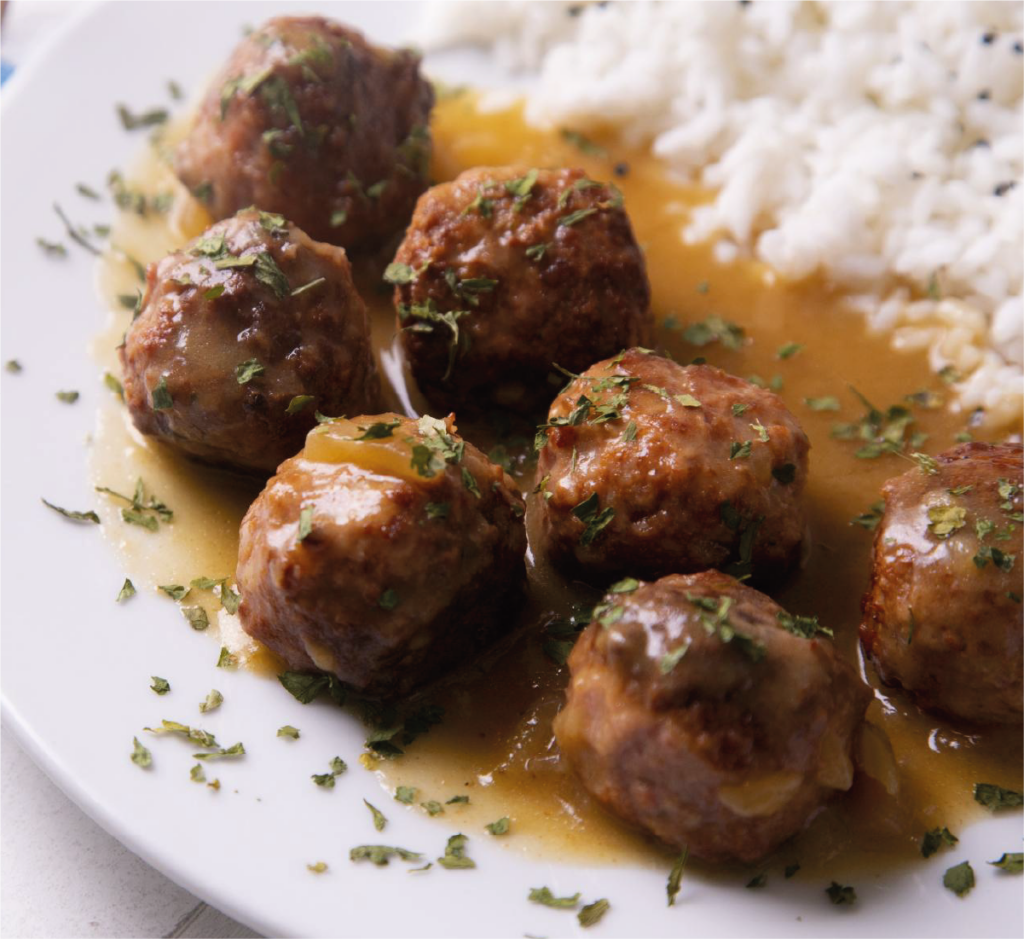 Almôndegas com Molho de Cerveja