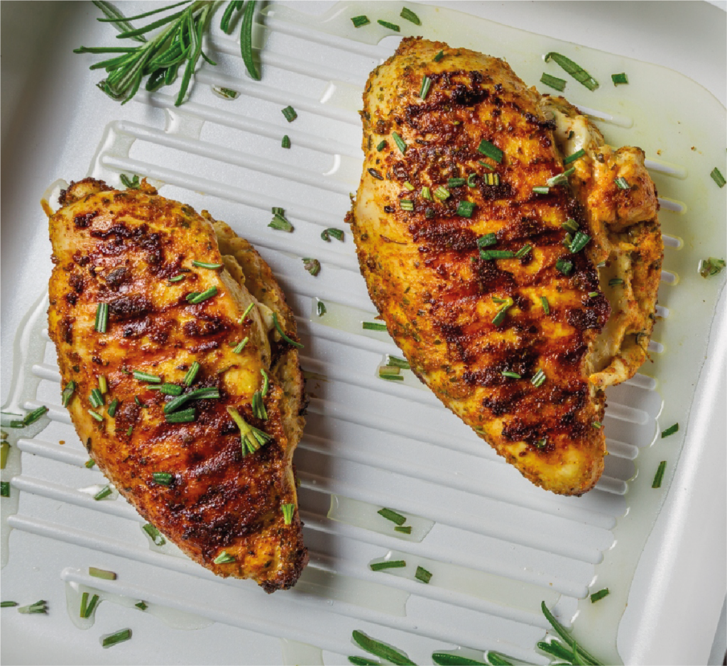 Peitos de Frango no Forno com Mostarda e Alecrim