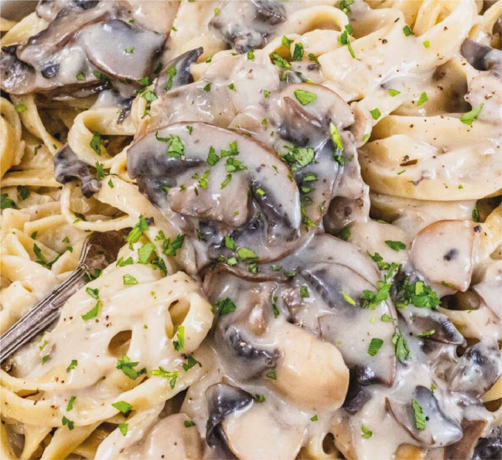 Linguine com Molho de Cogumelos e Vinho do Porto