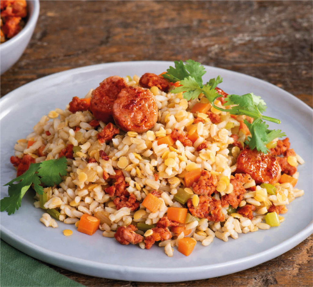 Arroz de Chouriço, Milho e Legumes