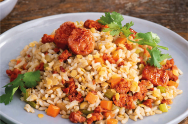 Arroz de Chouriço, Milho e Legumes