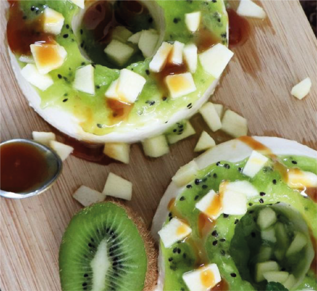 Pudim de Kiwi, Maçã e Caramelo