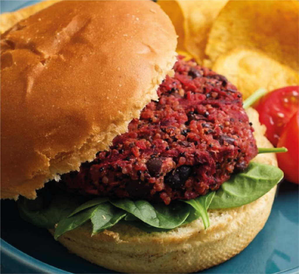 Hambúrguer de Feijão Encarnado e Quinoa