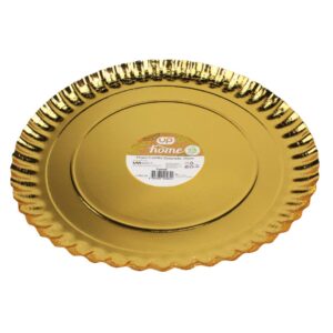 Prato Cartão Dourado Cake 35cm UP Home