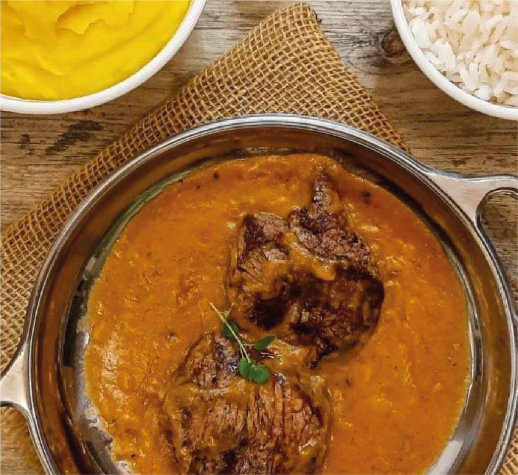 Bifes de Alcatra com Molho de Mostarda