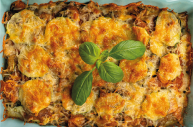 Arroz de Atum e Legumes Gratinados no Forno