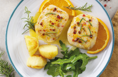 Medalhões de Pescada com Oregãos, Alho e Limão