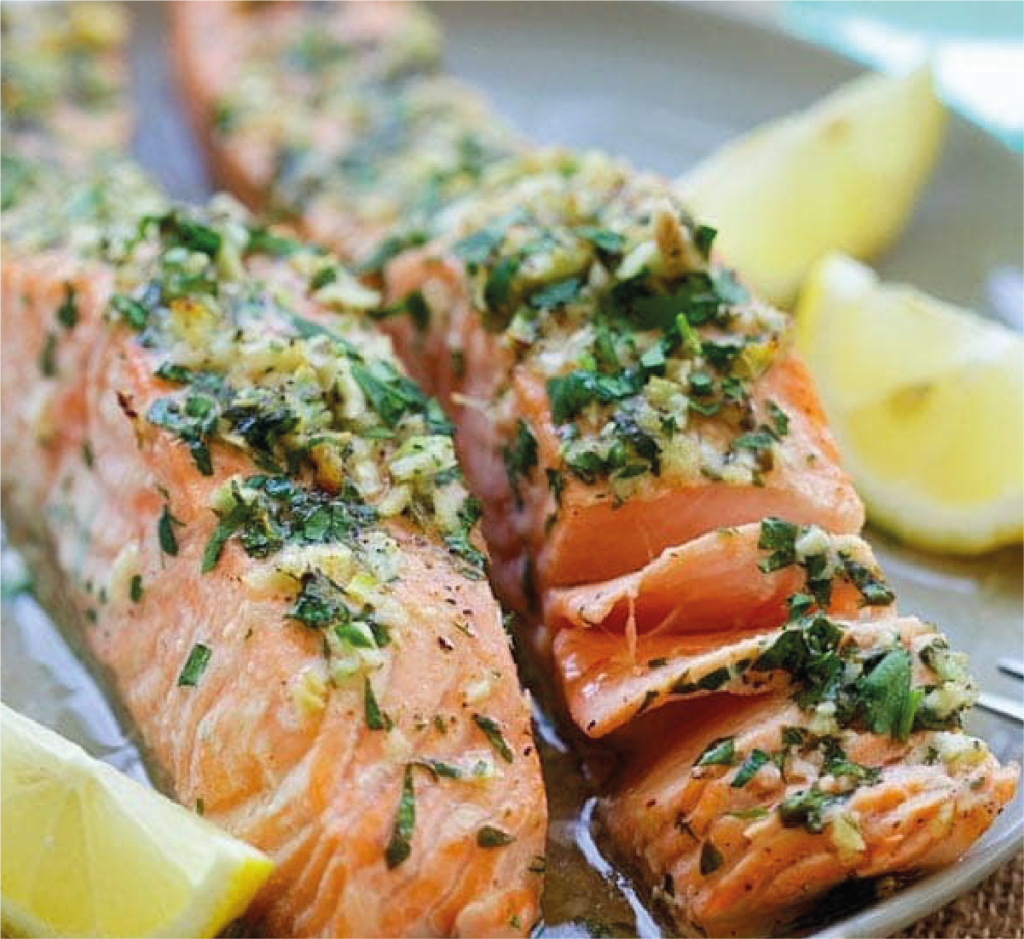 Salmão com Manteiga e Ervas