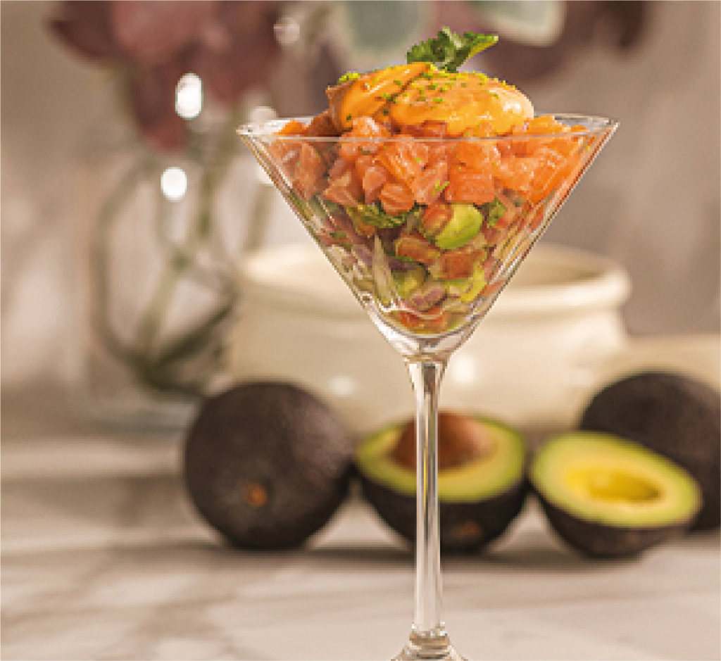 Cocktail com Salmão Fumado