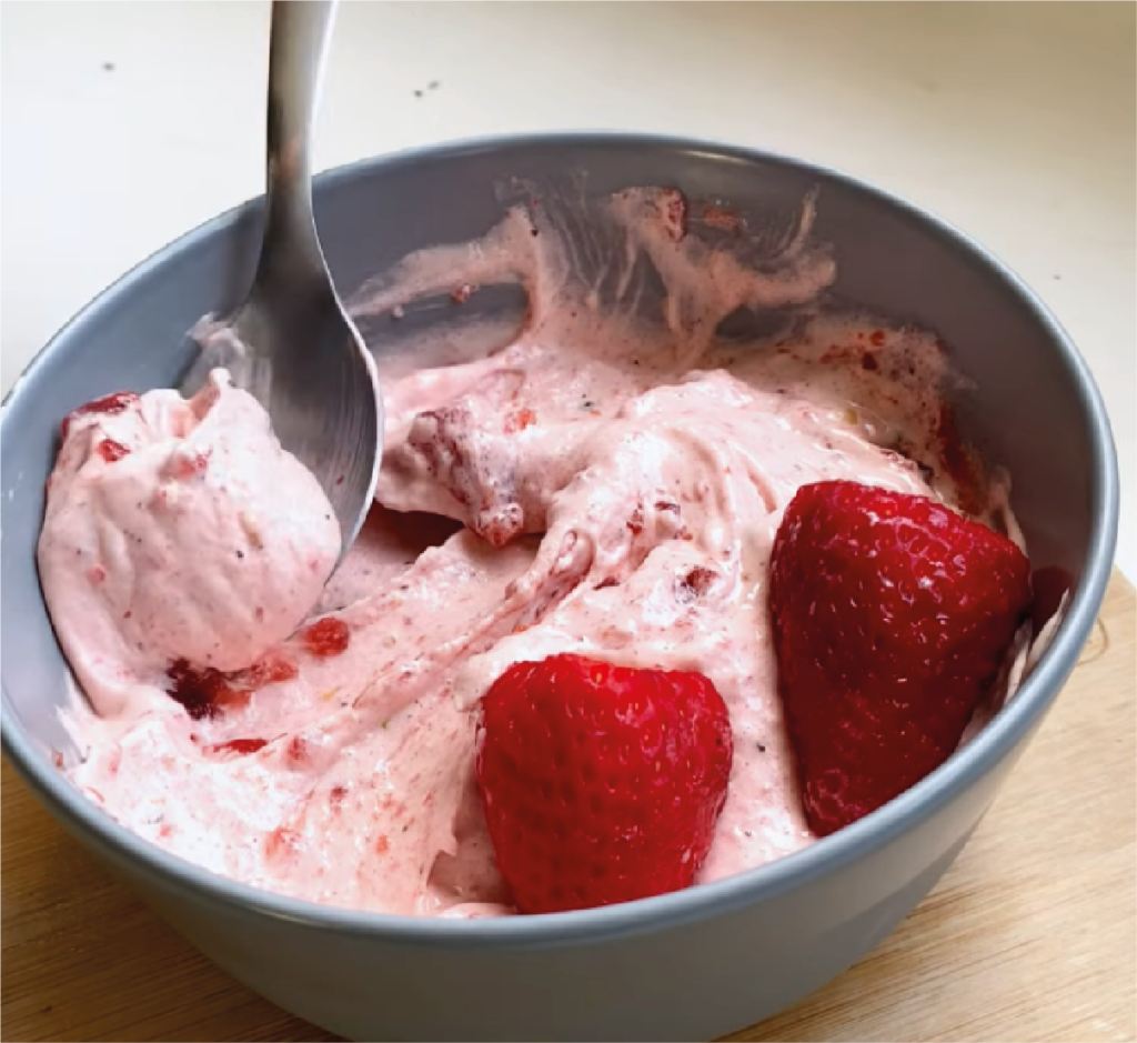 Gelado Proteico de Morango