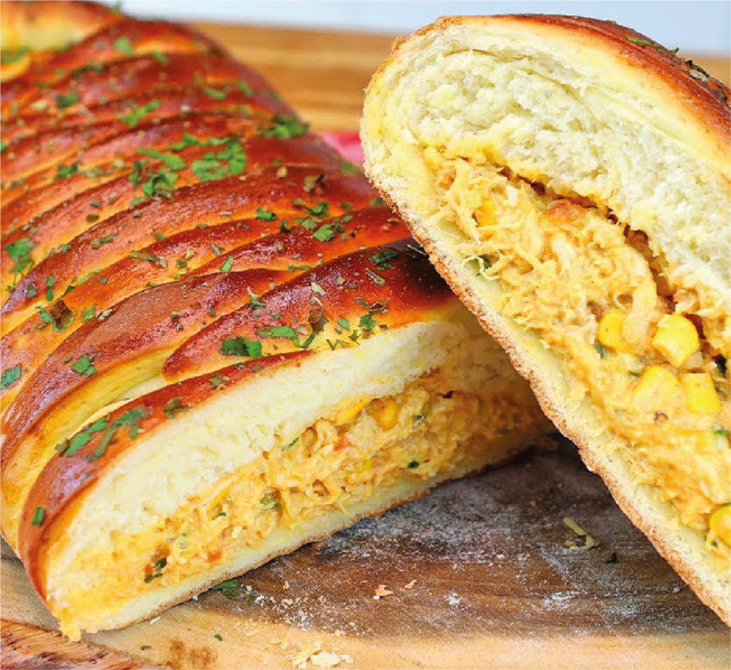 Pão Recheado de Frango Cremoso
