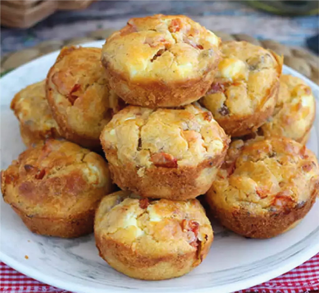 Bolinhos de Atum, Tomate e Queijo Feta
