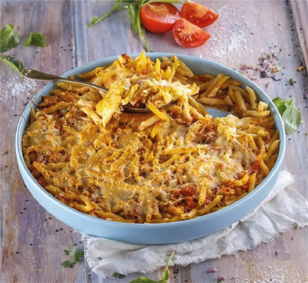 Tabuleiro de Macarrão e Atum
