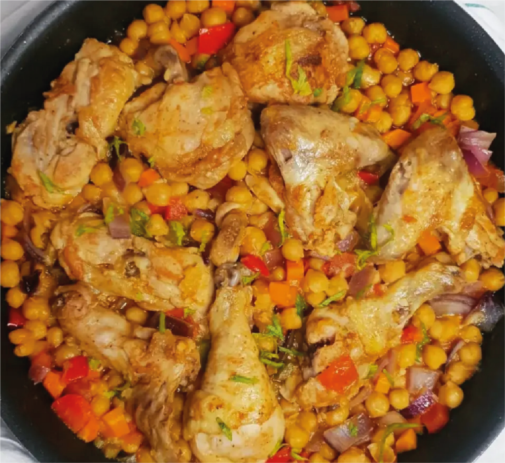Frango Guisado com Grão