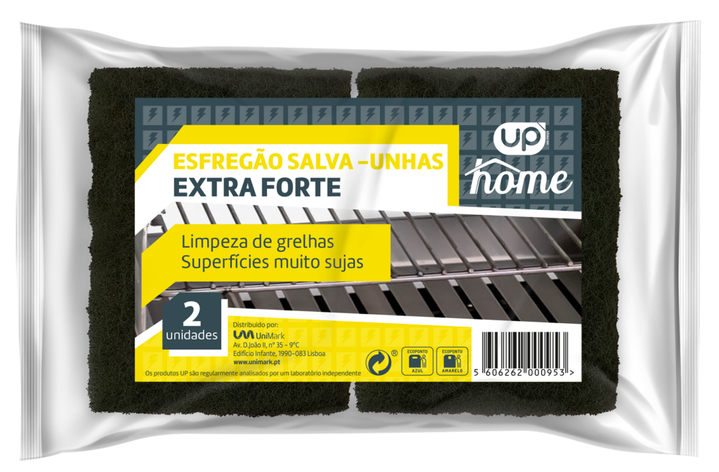 Esfregão fibra preta ultra abrasivo UP 2 unidades