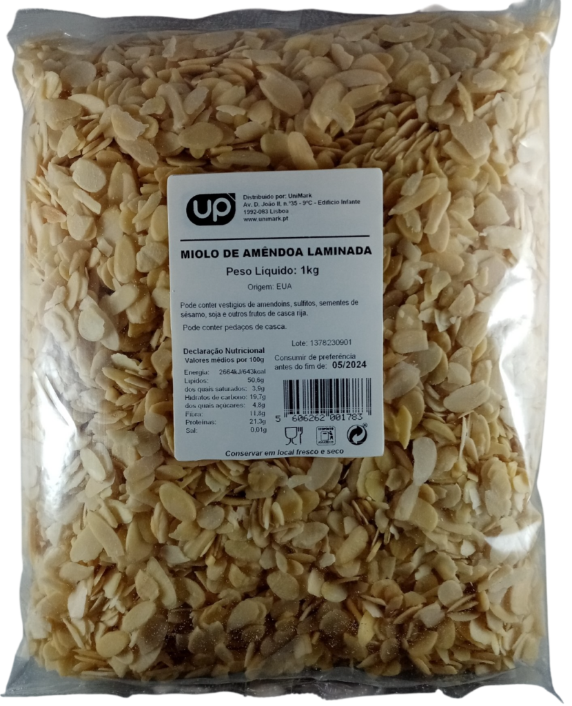 Miolo Amêndoa Laminada UP saq. 1kg