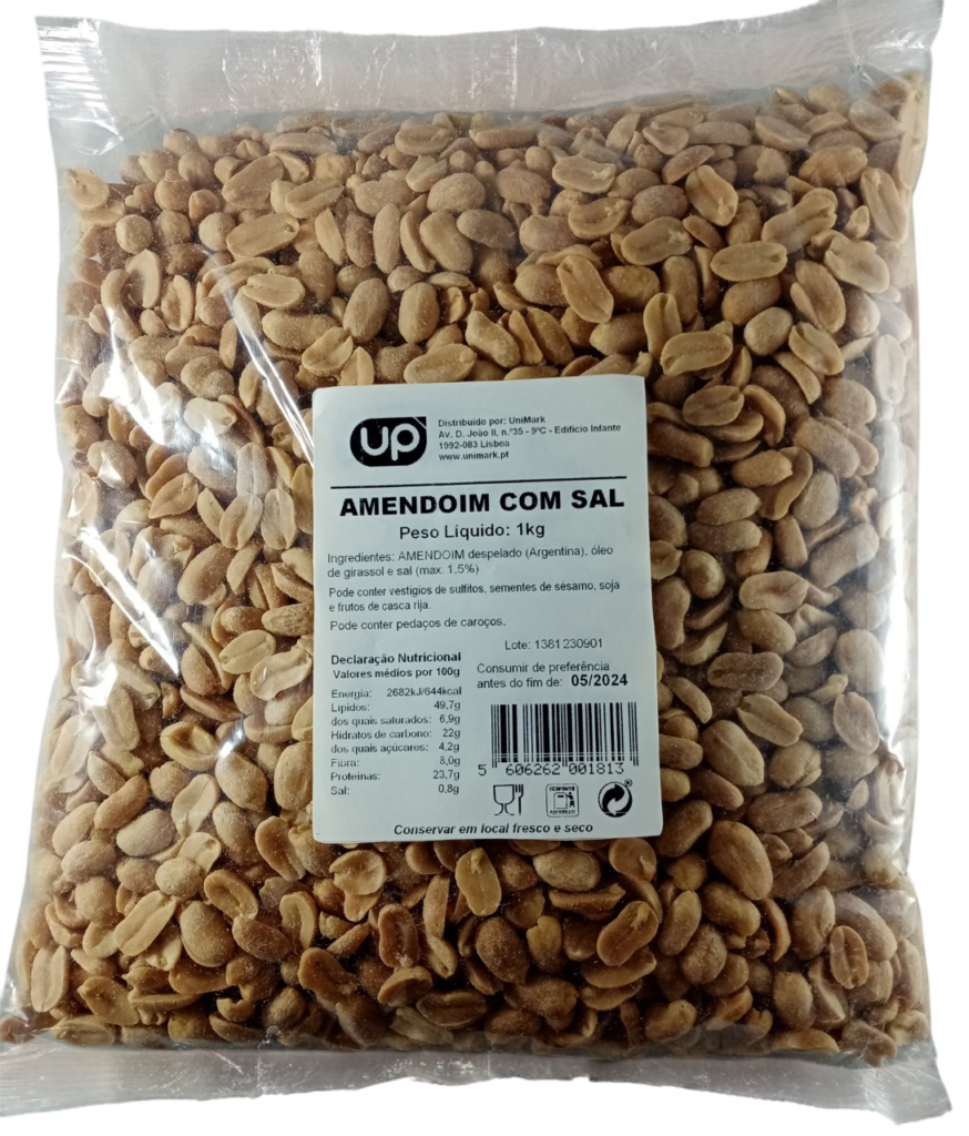 Amendoim c/Sal UP saq. 1kg
