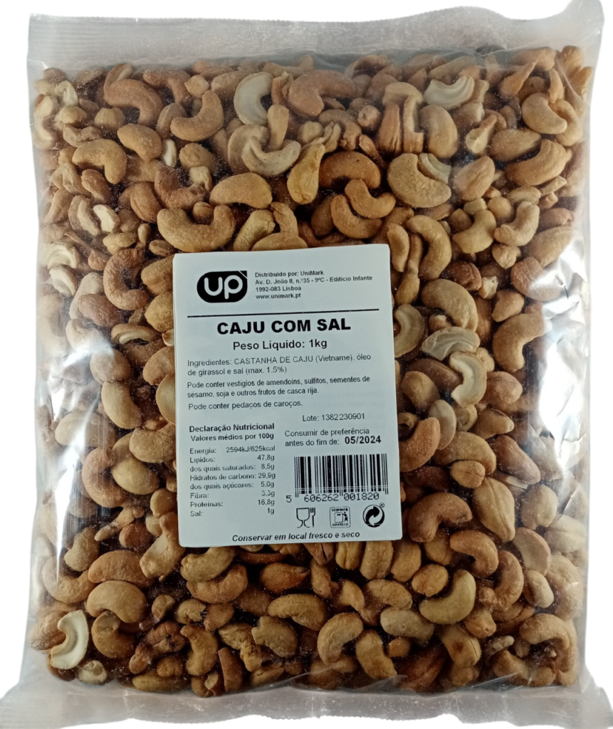 Caju c/Sal UP saq. 1kg