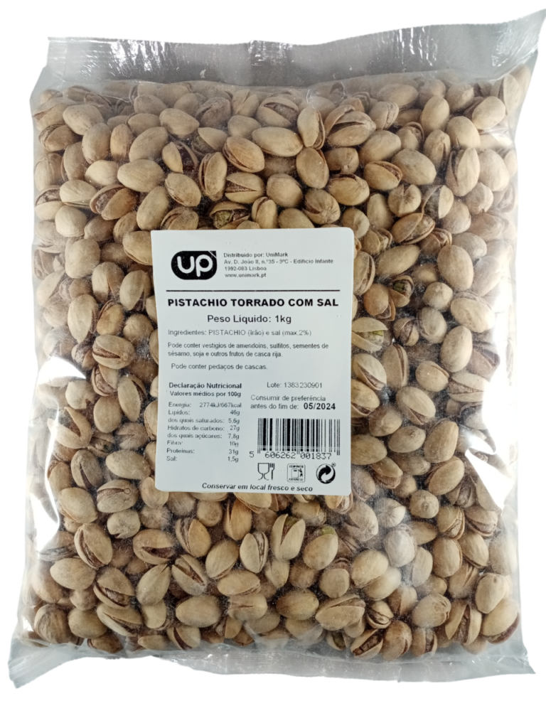 Pistachio torrado c/Sal UP saq. 1kg