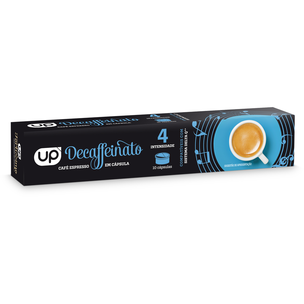 Café UP Cáps. DQ 10un – Decaffeinato – Intens. 4