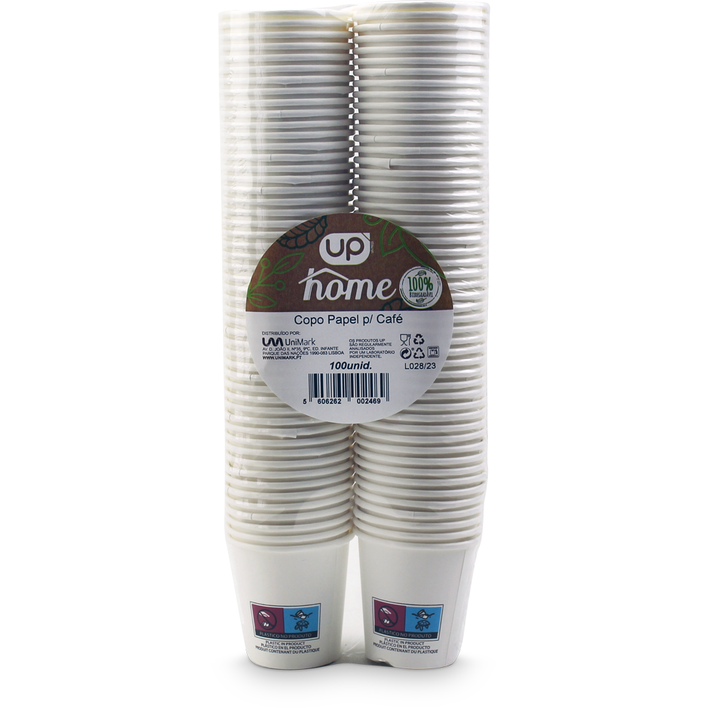 Copo Papel p/Café UP Home 100ml 100un