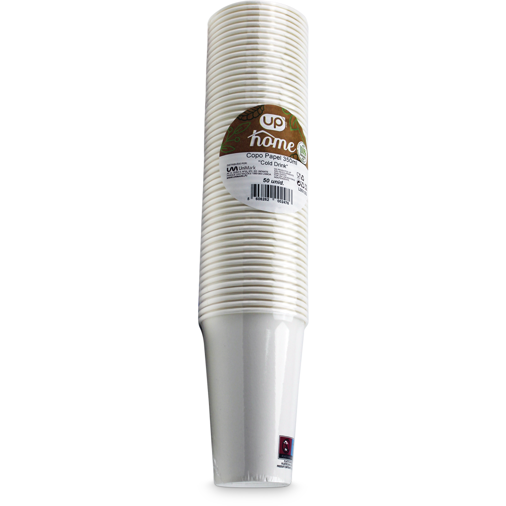 Copo Papel Cold Drink UP Home 350ml 50un