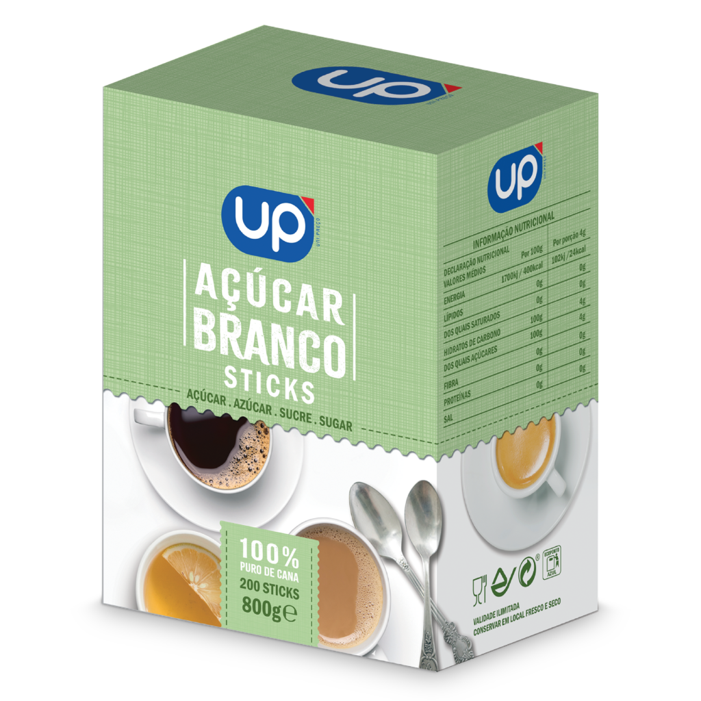 Açúcar Branco Granulado UP Stick 4g 800g