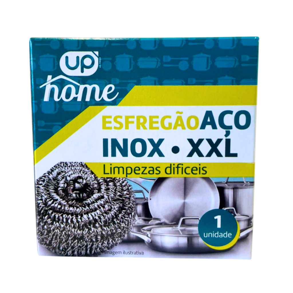 Esfregão Aço Inox XXL UP Home 1un