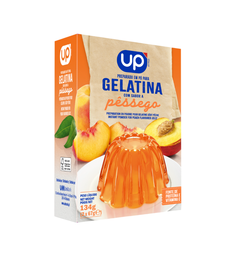 Gelatina Pêssego UP 2x67g