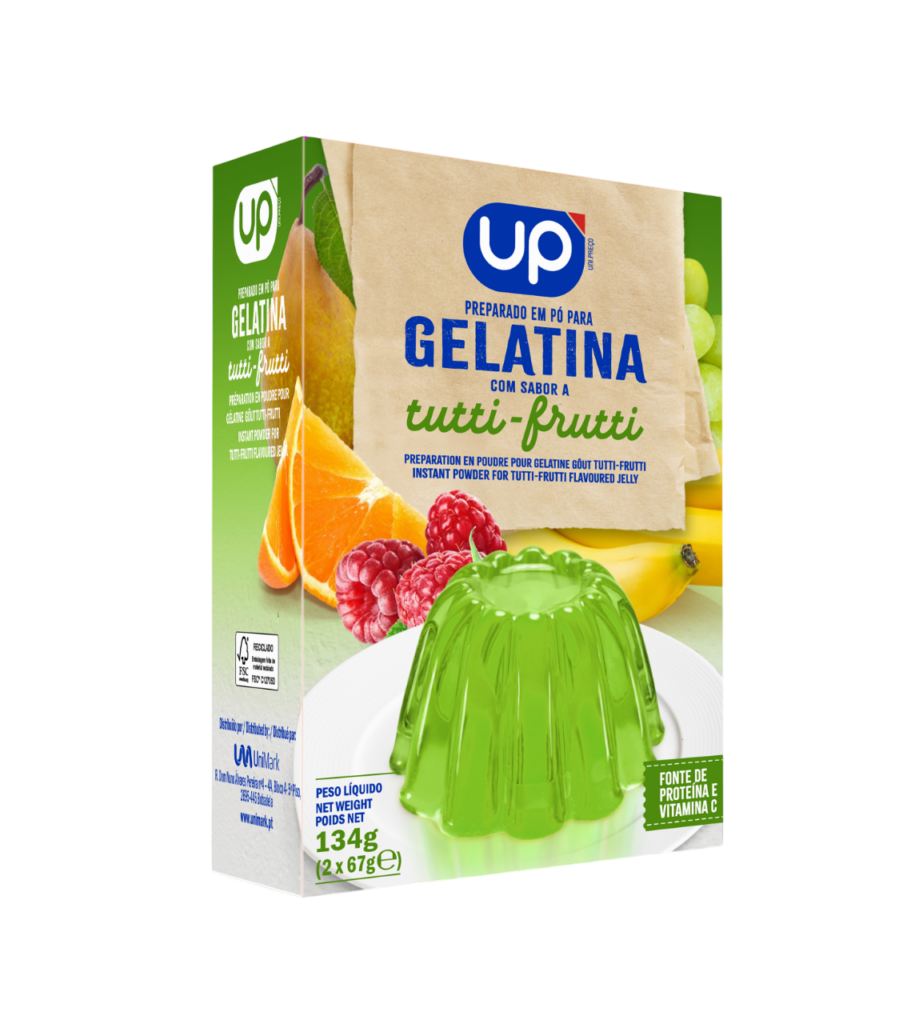 Gelatina Tutti-frutti UP 2x67g