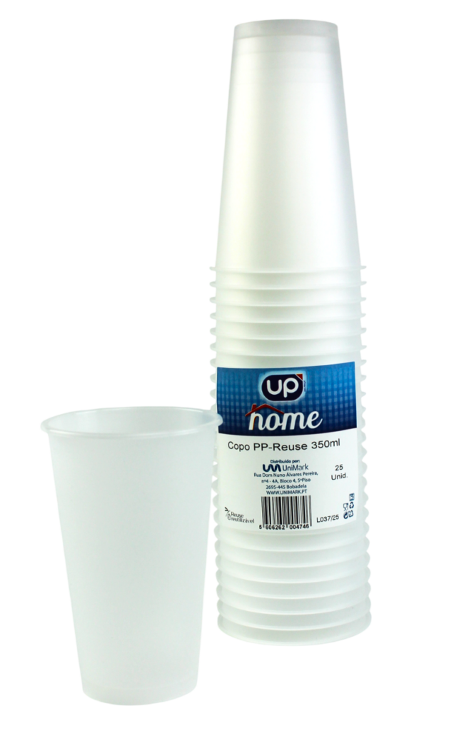Copo Reutilizável 350ml UP Home 25un