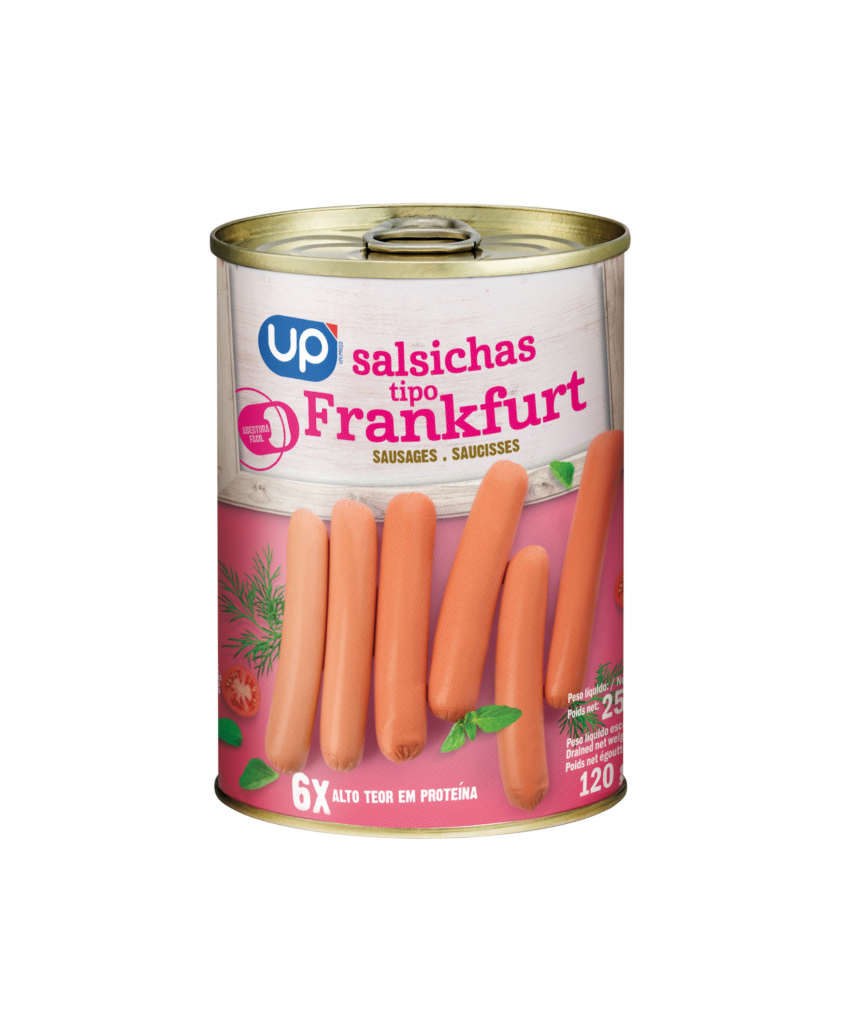 Salsichas Tipo Frankfurt UP Lata 3 pares 120g