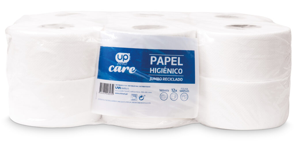 Papel Hig. Jumbo Reciclado UP 160mt 12 rolos