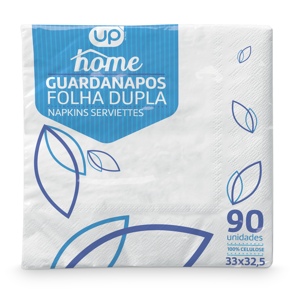 Guardanapos UP Home FD 33×32,5 90un