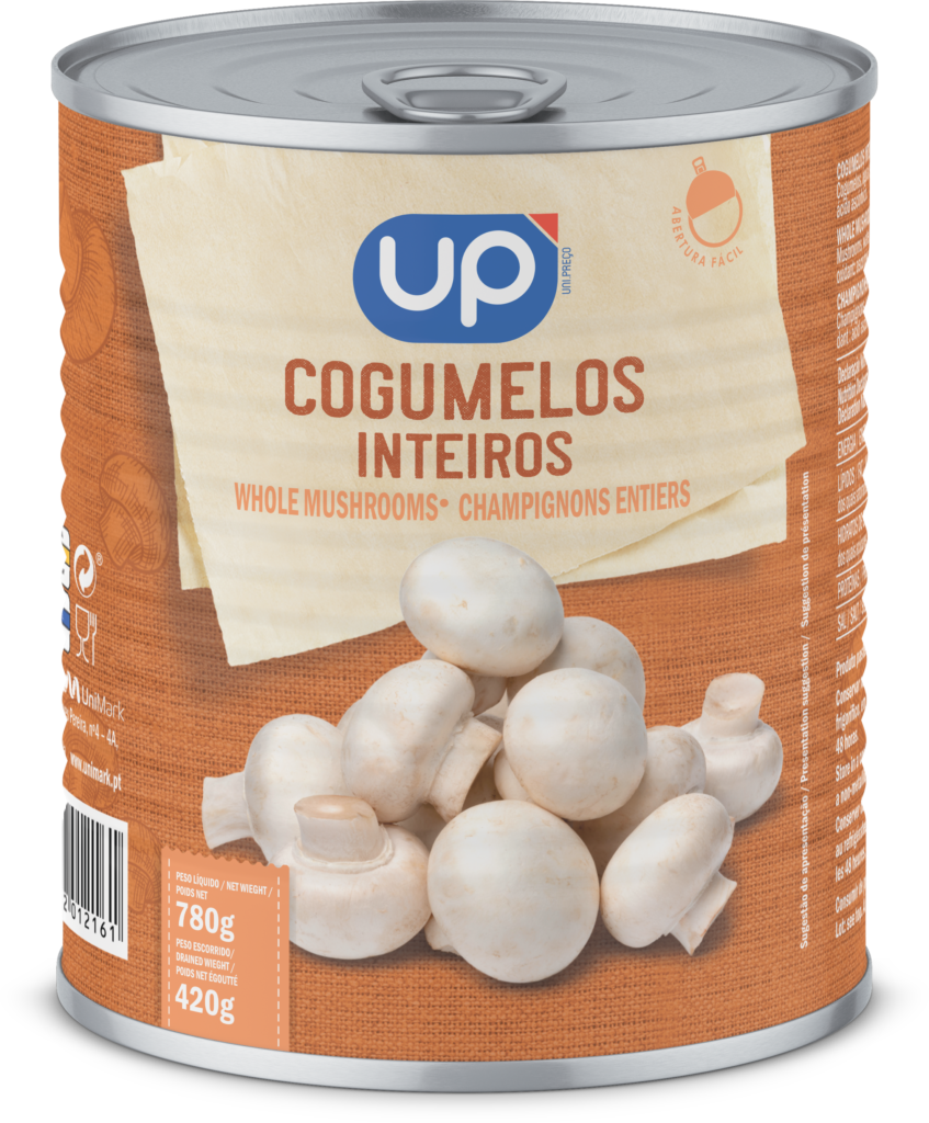 Cogumelos 1ª Escolha Inteiros UP 780g