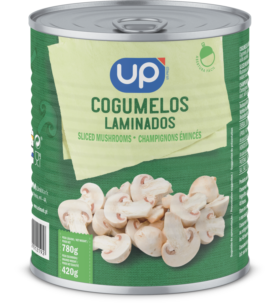 Cogumelos 1ª Escolha Laminados UP 780g