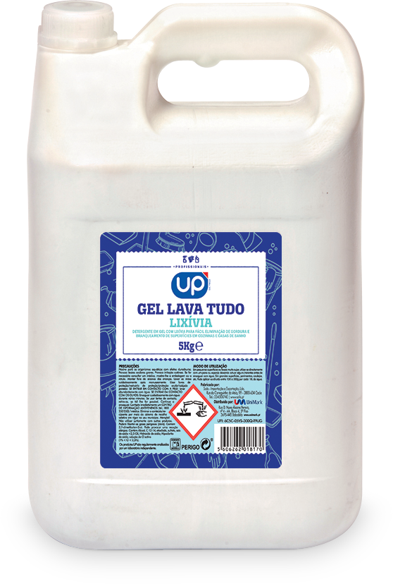 Gel Lava Tudo c/Lixívia UP Clean 5kg