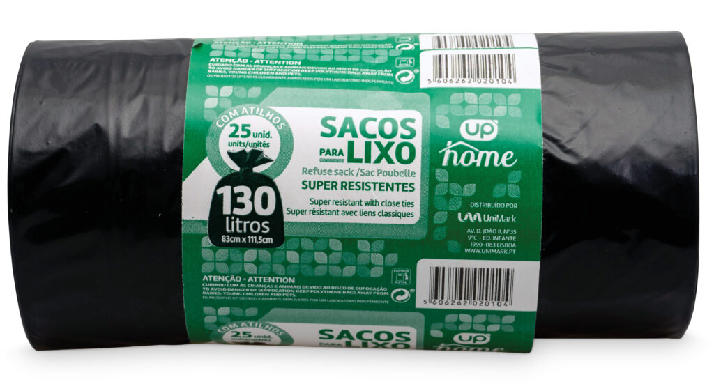 Sacos Lixo UP Home 130lt 25un