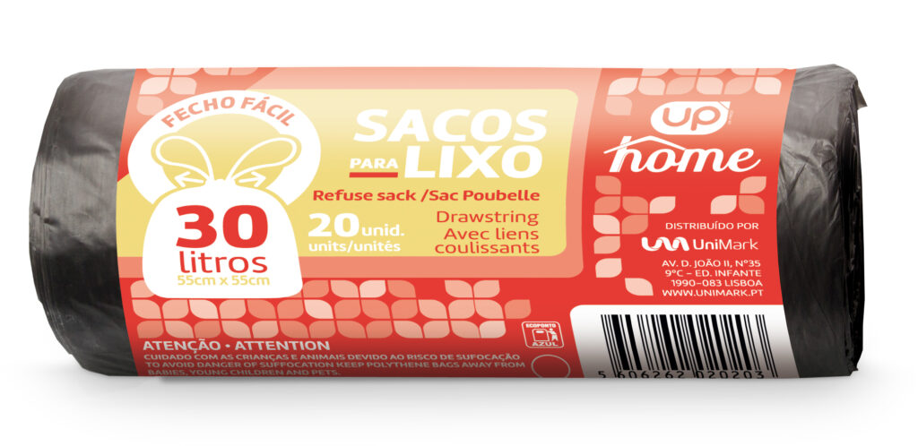 Sacos do Lixo UP Home FF 30lt 20un