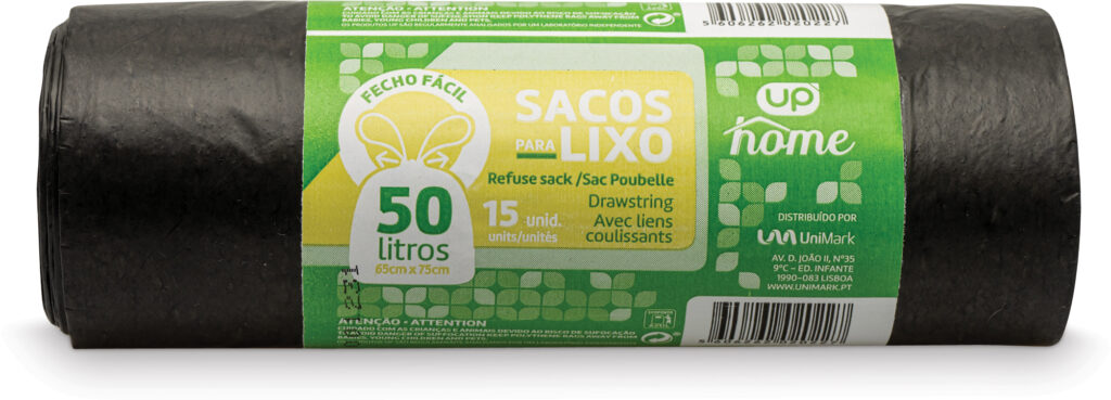 Sacos do Lixo UP Home FF 50lt 15un