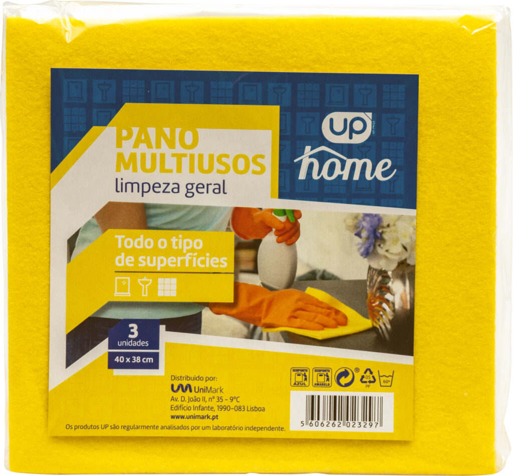 Pano Multiusos Amarelo UP Home 3un