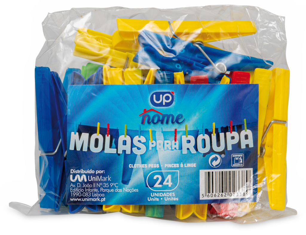 Molas Plásticas p/Roupa UP Home 24un