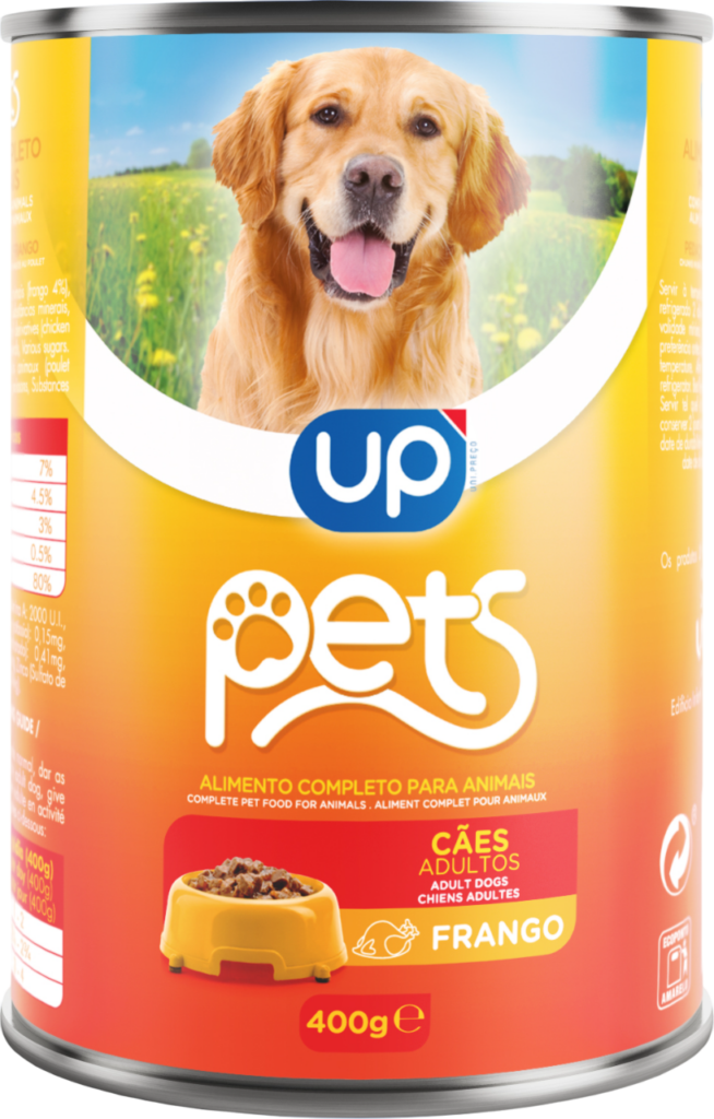 Alim. Húmido Cão UP Pets Pedaços de Frango 400g